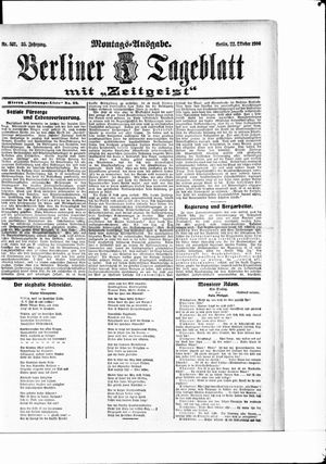 Berliner Tageblatt und Handels-Zeitung vom 22.10.1906