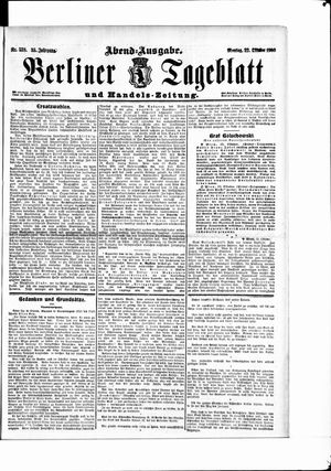 Berliner Tageblatt und Handels-Zeitung vom 22.10.1906
