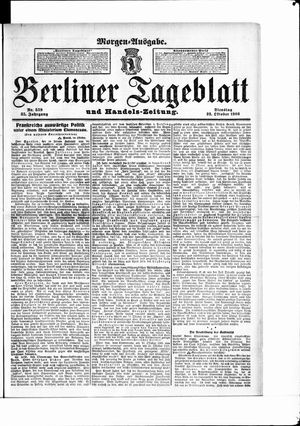 Berliner Tageblatt und Handels-Zeitung on Oct 23, 1906