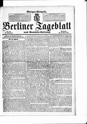 Berliner Tageblatt und Handels-Zeitung vom 24.10.1906