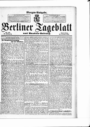 Berliner Tageblatt und Handels-Zeitung vom 25.10.1906