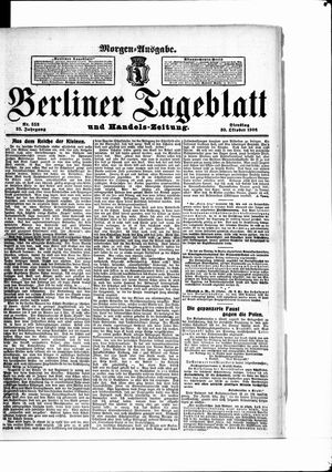 Berliner Tageblatt und Handels-Zeitung vom 30.10.1906