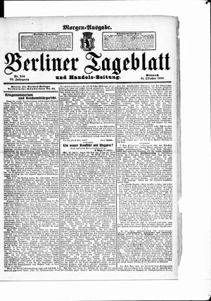 Berliner Tageblatt und Handels-Zeitung vom 31.10.1906
