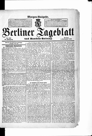 Berliner Tageblatt und Handels-Zeitung vom 02.11.1906