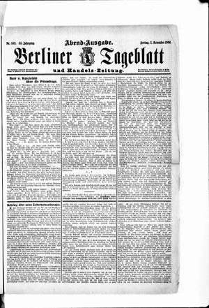 Berliner Tageblatt und Handels-Zeitung vom 02.11.1906