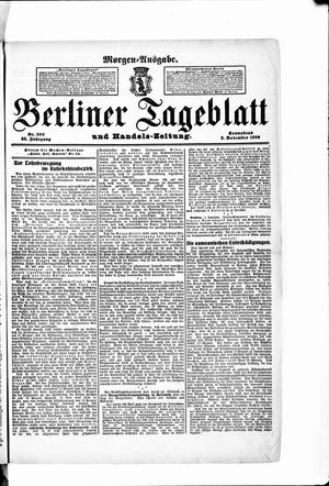 Berliner Tageblatt und Handels-Zeitung vom 03.11.1906