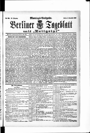 Berliner Tageblatt und Handels-Zeitung vom 05.11.1906