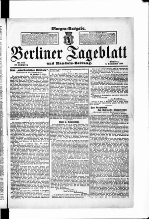 Berliner Tageblatt und Handels-Zeitung vom 06.11.1906