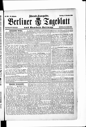 Berliner Tageblatt und Handels-Zeitung vom 06.11.1906