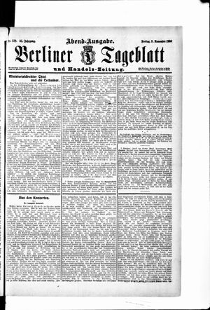 Berliner Tageblatt und Handels-Zeitung vom 09.11.1906