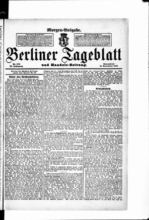 Berliner Tageblatt und Handels-Zeitung vom 10.11.1906