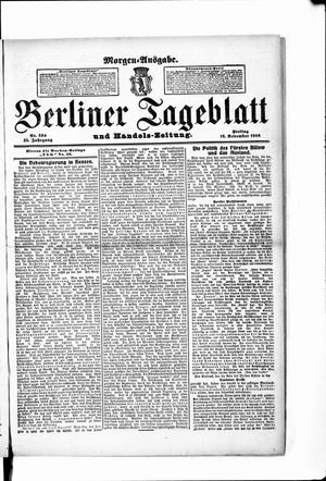 Berliner Tageblatt und Handels-Zeitung on Nov 16, 1906