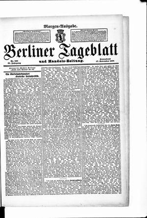 Berliner Tageblatt und Handels-Zeitung vom 17.11.1906