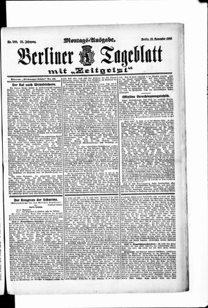 Berliner Tageblatt und Handels-Zeitung vom 19.11.1906