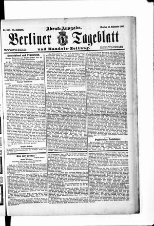 Berliner Tageblatt und Handels-Zeitung vom 19.11.1906