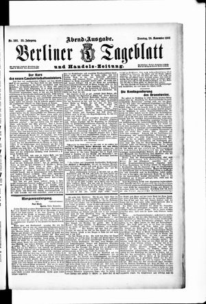 Berliner Tageblatt und Handels-Zeitung vom 20.11.1906