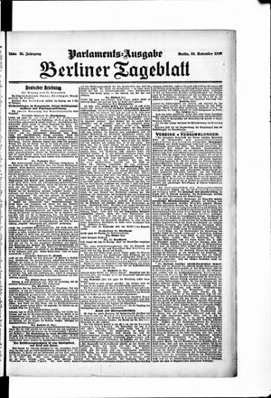 Berliner Tageblatt und Handels-Zeitung vom 23.11.1906