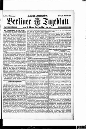 Berliner Tageblatt und Handels-Zeitung vom 23.11.1906
