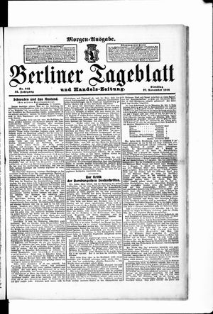 Berliner Tageblatt und Handels-Zeitung vom 27.11.1906