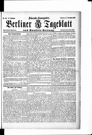 Berliner Tageblatt und Handels-Zeitung vom 27.11.1906