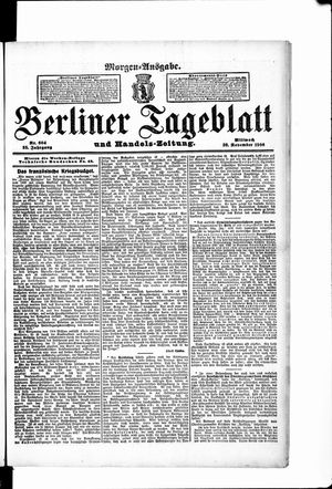 Berliner Tageblatt und Handels-Zeitung vom 28.11.1906