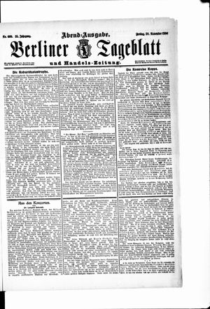 Berliner Tageblatt und Handels-Zeitung vom 30.11.1906