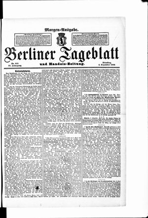 Berliner Tageblatt und Handels-Zeitung vom 04.12.1906