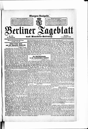 Berliner Tageblatt und Handels-Zeitung vom 07.12.1906