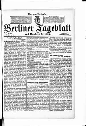 Berliner Tageblatt und Handels-Zeitung vom 08.12.1906