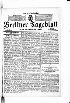 Berliner Tageblatt und Handels-Zeitung on Dec 14, 1906