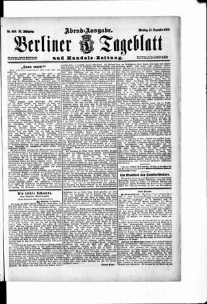 Berliner Tageblatt und Handels-Zeitung vom 17.12.1906