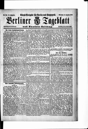 Berliner Tageblatt und Handels-Zeitung vom 19.12.1906