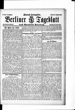 Berliner Tageblatt und Handels-Zeitung vom 21.12.1906
