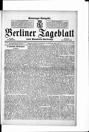 Berliner Tageblatt und Handels-Zeitung vom 23.12.1906