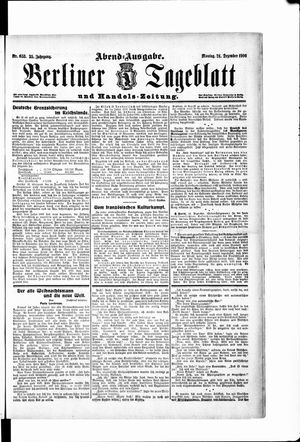 Berliner Tageblatt und Handels-Zeitung vom 24.12.1906