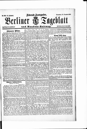 Berliner Tageblatt und Handels-Zeitung vom 29.12.1906