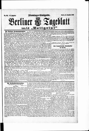 Berliner Tageblatt und Handels-Zeitung vom 31.12.1906