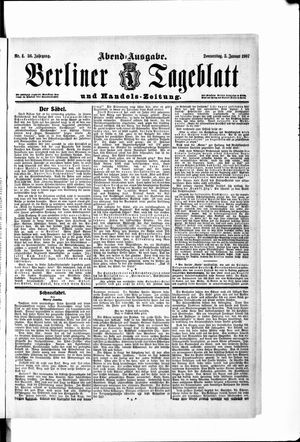 Berliner Tageblatt und Handels-Zeitung vom 03.01.1907