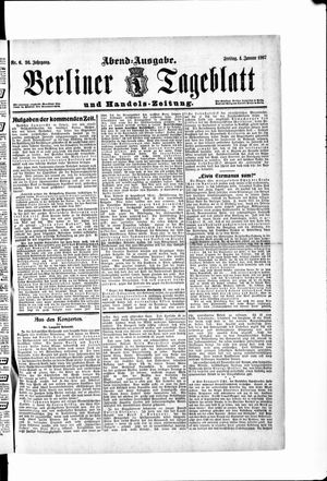 Berliner Tageblatt und Handels-Zeitung on Jan 4, 1907