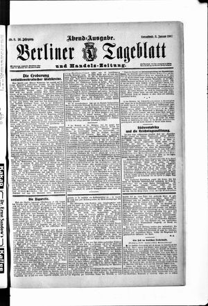 Berliner Tageblatt und Handels-Zeitung vom 05.01.1907
