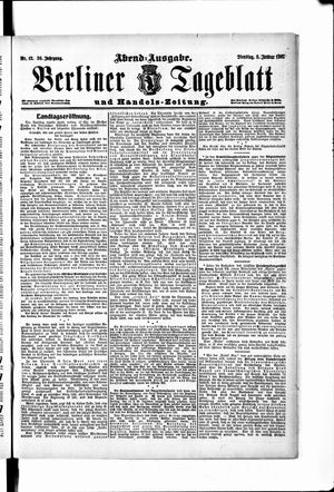 Berliner Tageblatt und Handels-Zeitung vom 08.01.1907