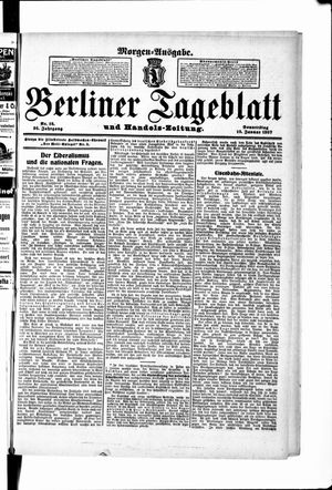Berliner Tageblatt und Handels-Zeitung vom 10.01.1907