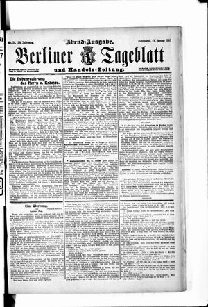 Berliner Tageblatt und Handels-Zeitung on Jan 12, 1907