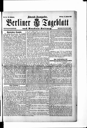 Berliner Tageblatt und Handels-Zeitung on Jan 14, 1907