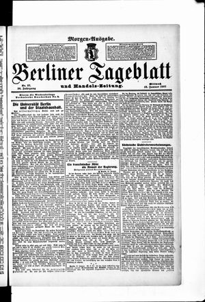 Berliner Tageblatt und Handels-Zeitung on Jan 16, 1907