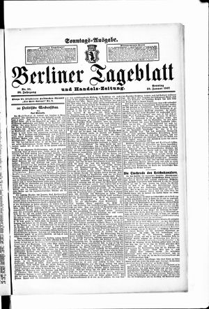 Berliner Tageblatt und Handels-Zeitung vom 20.01.1907