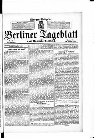 Berliner Tageblatt und Handels-Zeitung on Jan 24, 1907
