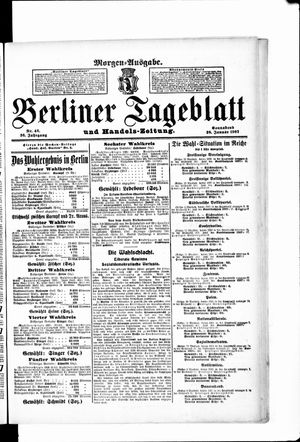 Berliner Tageblatt und Handels-Zeitung vom 26.01.1907