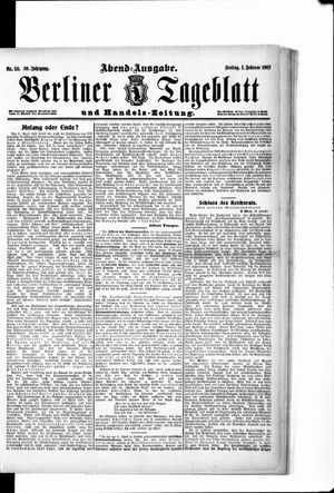 Berliner Tageblatt und Handels-Zeitung vom 01.02.1907