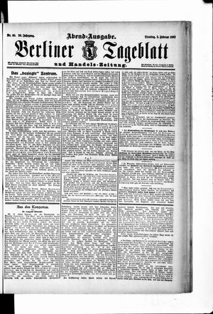 Berliner Tageblatt und Handels-Zeitung vom 05.02.1907